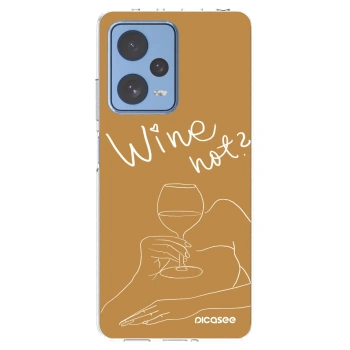Picasee silikonska prozirna maskica za Xiaomi Redmi Note 12 Pro 5G - Wine not