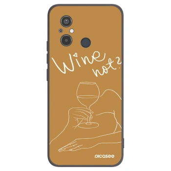 Picasee crna silikonska maskica za Xiaomi Redmi 12C - Wine not