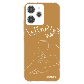 Picasee silikonska prozirna maskica za Xiaomi Redmi 12 4G - Wine not