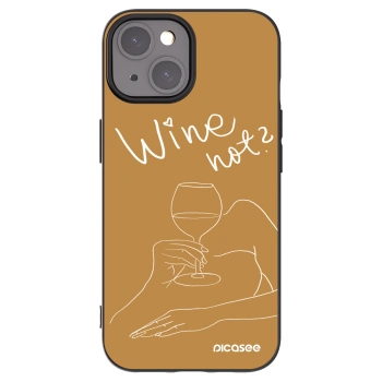 Picasee crna silikonska maskica za Apple iPhone 15 - Wine not