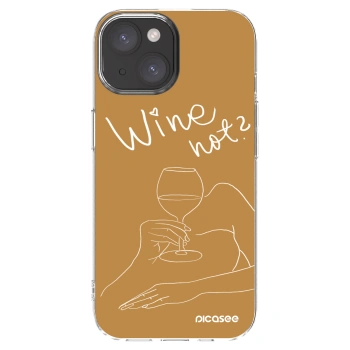 Picasee silikonska prozirna maskica za Apple iPhone 15 - Wine not
