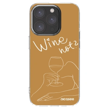 Picasee silikonska prozirna maskica za Apple iPhone 15 Pro - Wine not