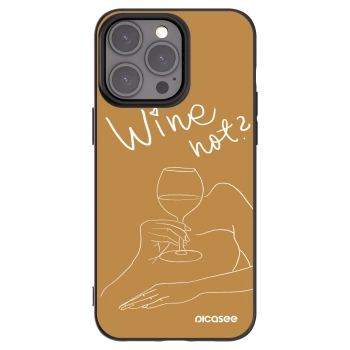 Picasee crna silikonska maskica za Apple iPhone 15 Pro Max - Wine not
