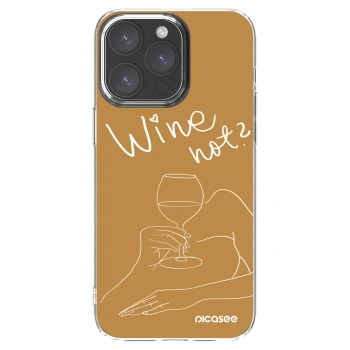 Picasee silikonska prozirna maskica za Apple iPhone 15 Pro Max - Wine not