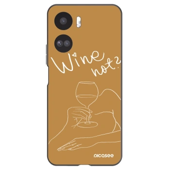 Picasee crna silikonska maskica za Honor 90 Lite 5G - Wine not