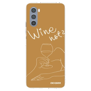 Picasee silikonska prozirna maskica za Motorola Moto G62 - Wine not