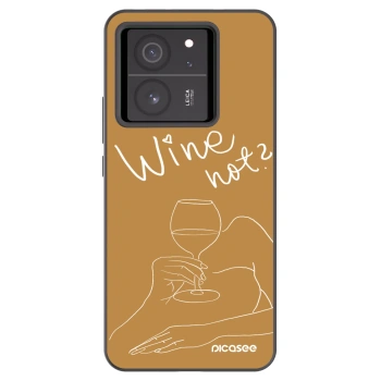 Picasee crna silikonska maskica za Xiaomi 13T - Wine not
