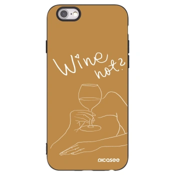 Picasee crna silikonska maskica za Apple iPhone 6/6S - Wine not