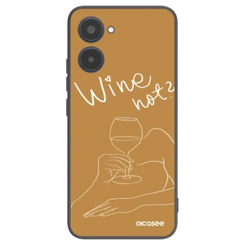 Picasee crna silikonska maskica za Realme 10 4G - Wine not