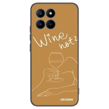 Picasee crna silikonska maskica za Honor 70 Lite - Wine not