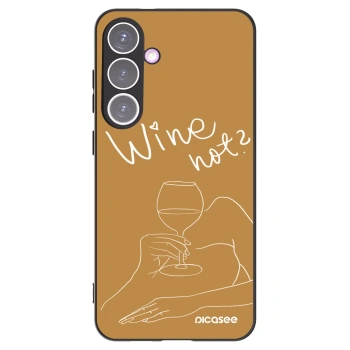 Picasee crna silikonska maskica za Samsung Galaxy S24+ S926B 5G - Wine not