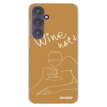 Picasee silikonska prozirna maskica za Samsung Galaxy S24+ S926B 5G - Wine not