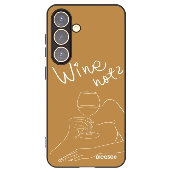 Picasee crna silikonska maskica za Samsung Galaxy S24 S921B 5G - Wine not