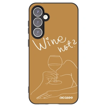Picasee crna silikonska maskica za Samsung Galaxy S23 FE S711B - Wine not