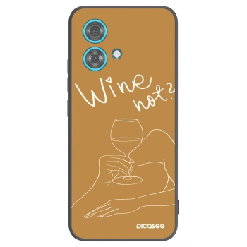 Picasee crna silikonska maskica za Motorola Edge 40 Neo - Wine not