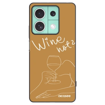 Picasee crna silikonska maskica za Xiaomi Redmi Note 13 5G - Wine not
