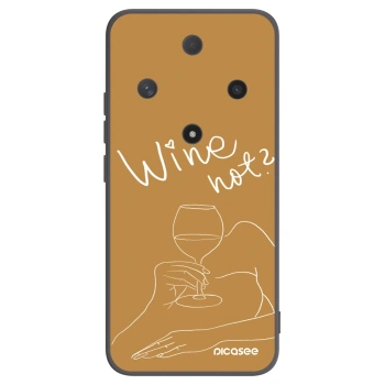 Picasee crna silikonska maskica za Honor Magic6 Lite 5G - Wine not