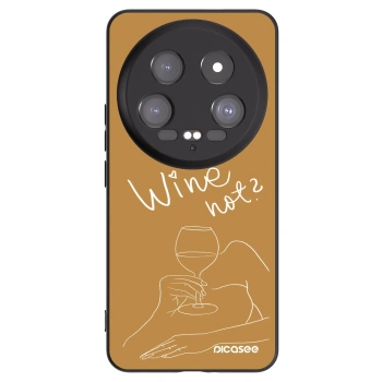 Picasee crna silikonska maskica za Xiaomi 14 Ultra - Wine not