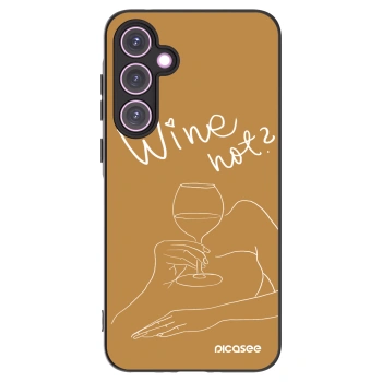 Picasee crna silikonska maskica za Samsung Galaxy A35 5G A356B - Wine not