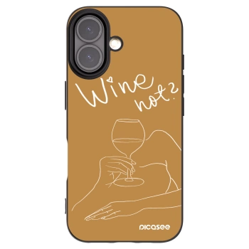 Picasee crna silikonska maskica za Apple iPhone 16 - Wine not