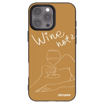 Picasee crna silikonska maskica za Apple iPhone 16 Pro Max - Wine not