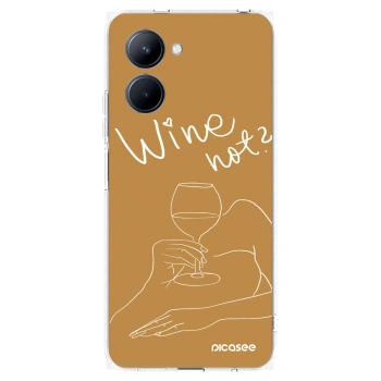 Picasee silikonska prozirna maskica za Realme C33 (2023) - Wine not