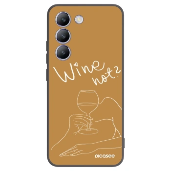 Picasee crna silikonska maskica za Vivo V40 SE 5G - Wine not