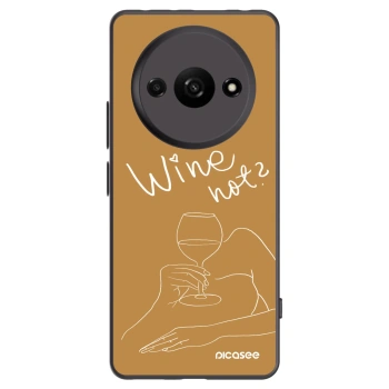 Picasee crna silikonska maskica za Xiaomi Redmi A3 - Wine not