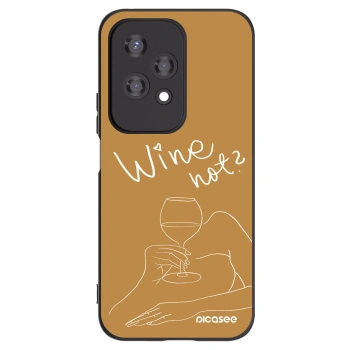 Picasee crna silikonska maskica za Honor 200 Lite - Wine not