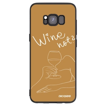 Picasee crna silikonska maskica za Samsung Galaxy S8 G950F - Wine not