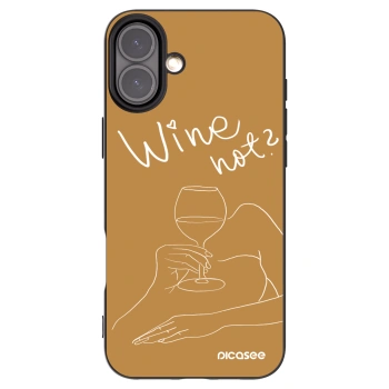 Picasee crna silikonska maskica za Apple iPhone 16 Plus - Wine not