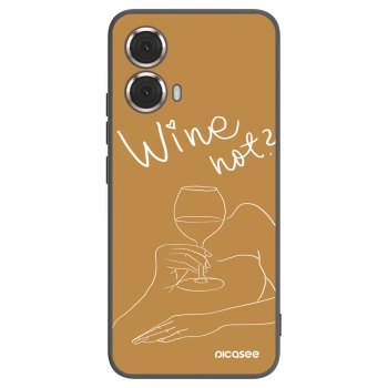 Picasee crna silikonska maskica za Motorola Moto G85 - Wine not