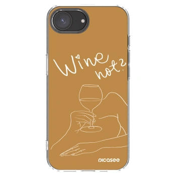 Picasee silikonska prozirna maskica za Apple iPhone 16e - Wine not