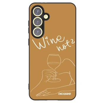 Picasee crna silikonska maskica za Samsung Galaxy S24 FE S721B - Wine not
