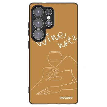 Picasee crna silikonska maskica za Samsung Galaxy S25 Ultra 5G - Wine not