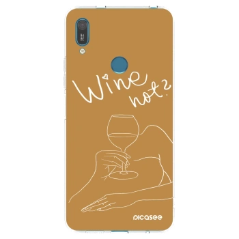 Picasee silikonska prozirna maskica za Huawei Y7 2019 - Wine not