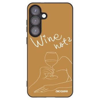 Picasee crna silikonska maskica za Samsung Galaxy S25+ 5G - Wine not