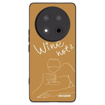 Picasee crna silikonska maskica za Honor Magic7 Lite 5G - Wine not