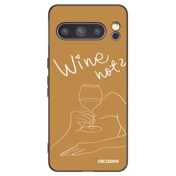 Picasee crna silikonska maskica za Google Pixel 8 Pro - Wine not