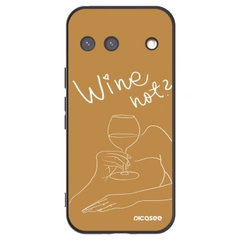 Picasee crna silikonska maskica za Google Pixel 9 - Wine not