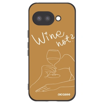 Picasee crna silikonska maskica za Google Pixel 9a - Wine not