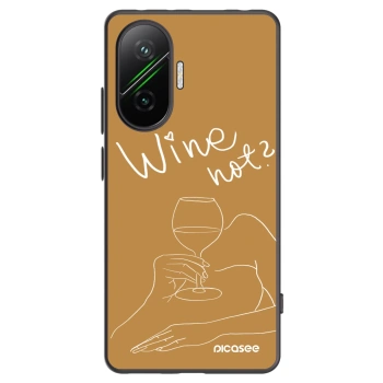 Picasee crna silikonska maskica za Xiaomi Poco F7 Pro 5G - Wine not