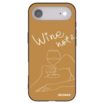 Picasee crna silikonska maskica za Apple iPhone Air - Wine not