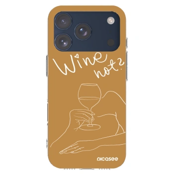 Picasee silikonska prozirna maskica za Apple iPhone 17 Pro - Wine not