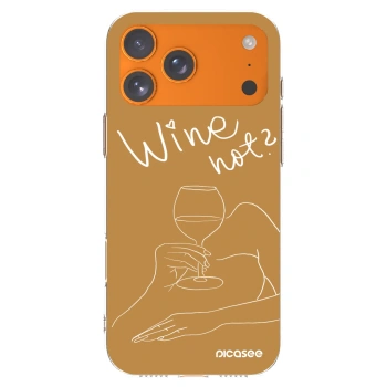 Picasee silikonska prozirna maskica za Apple iPhone 17 Pro Max - Wine not