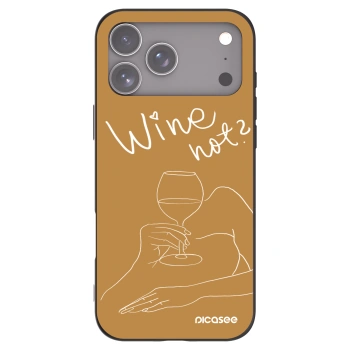 Picasee crna silikonska maskica za Apple iPhone 17 Pro Max - Wine not