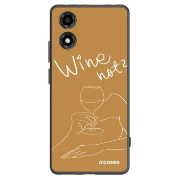 Picasee crna silikonska maskica za Motorola Moto E14 - Wine not