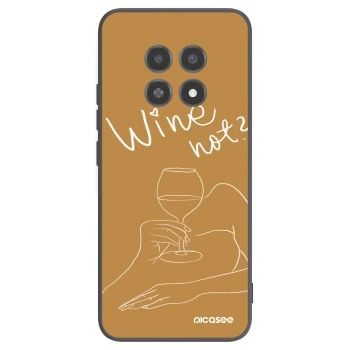 Picasee crna silikonska maskica za Realme 12X - Wine not