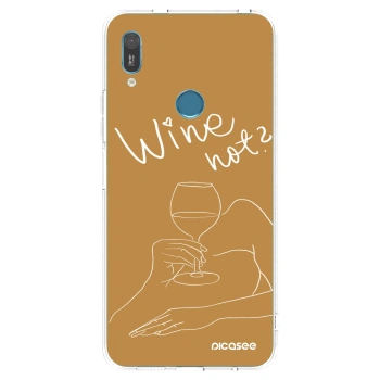 Picasee silikonska prozirna maskica za Huawei Y6 2019 - Wine not