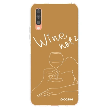 Picasee silikonska prozirna maskica za Samsung Galaxy A70 A705F - Wine not
